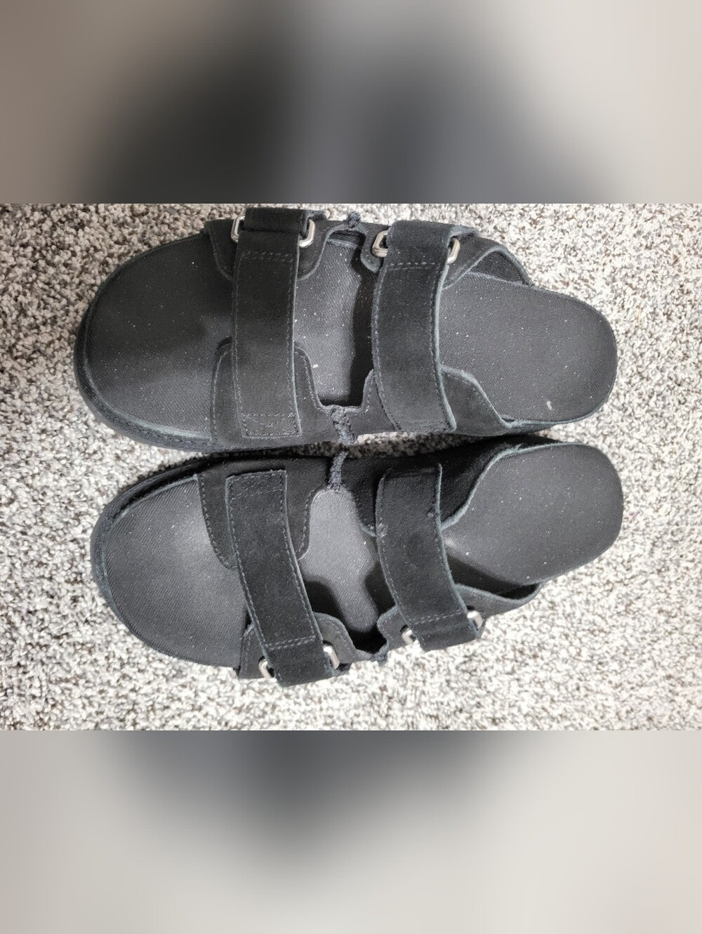 Project Cloud Leather Black Slide Sandals Silverstar Womens Platform Sz 10 - Picture 4 of 8
